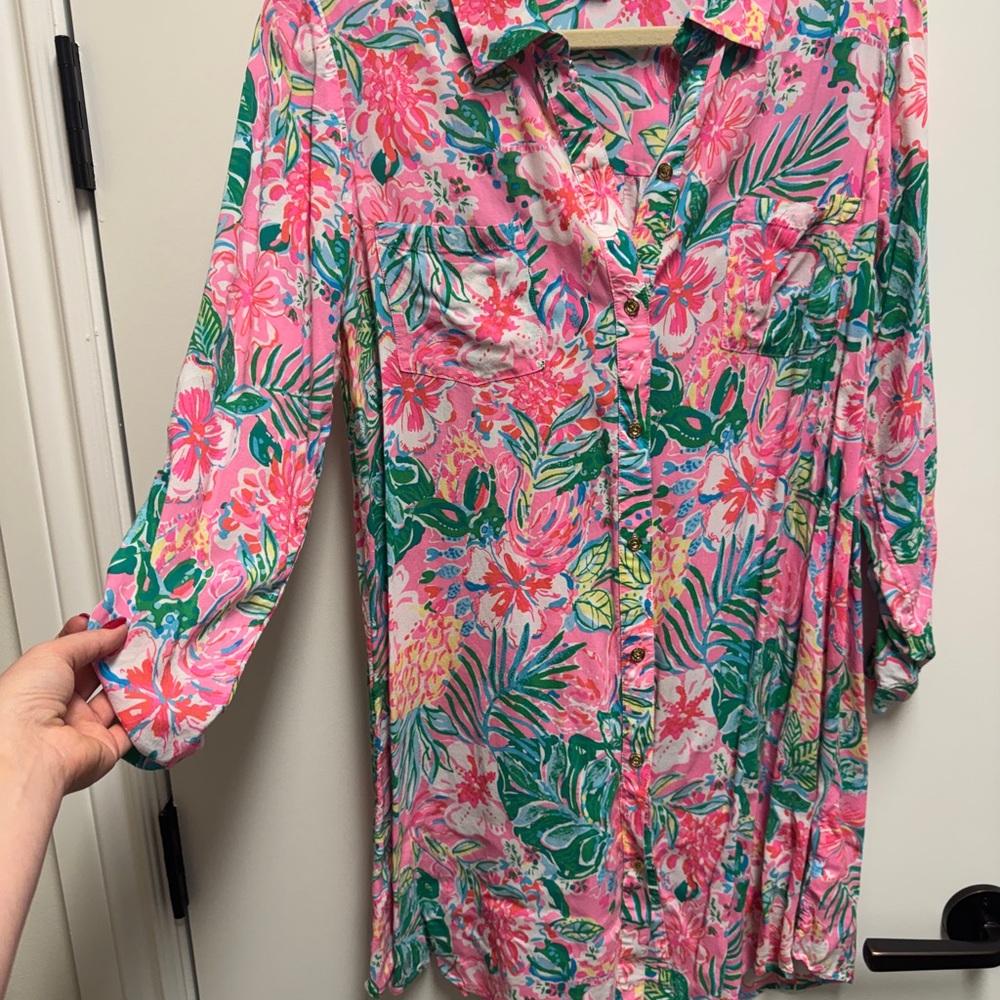 Lilly Pulitzer Natalie shirtdress coverup